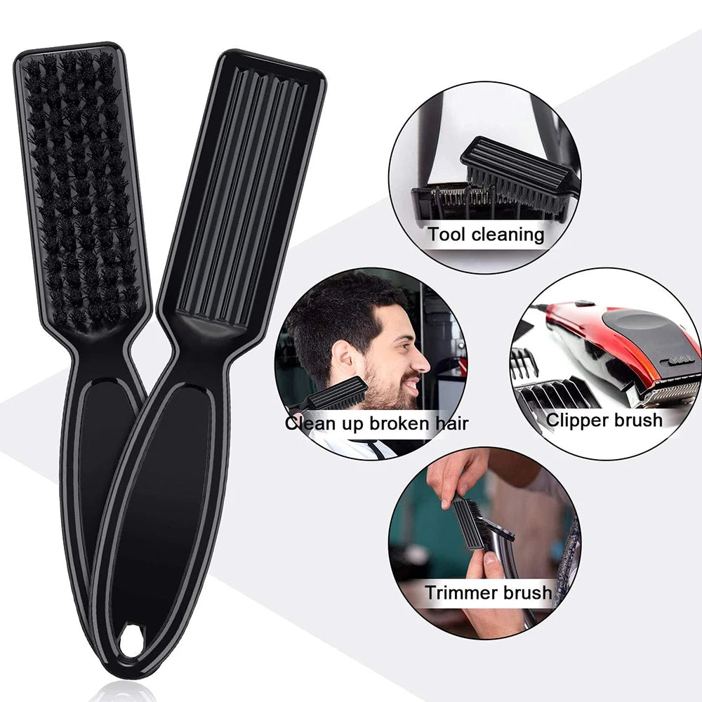 Barber Neck Duster Brush Sets Plastic Handle Hairdressing Soft Hair Cleaning Brush Head Shape Carving Cleaning Brush Oasis Select