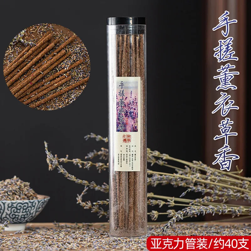 1 Box 40pcs Natural Handmade Rose Incense Sticks Organic Lavender, Jasmine, Osmanthus Home Fragrance Stick Incenses Oasis Select Lavender