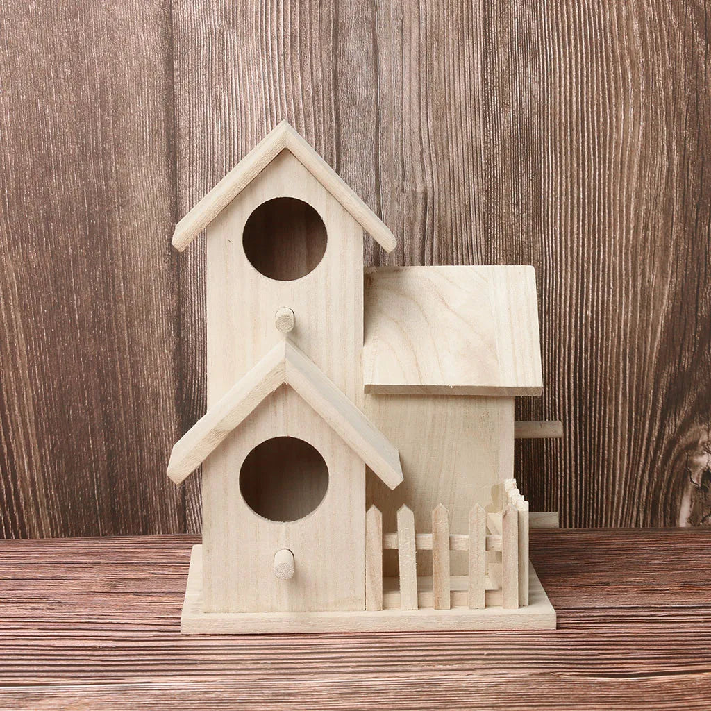 Wooden Hanging Birdhouse – Outdoor Garden Bird Nest Box Hanging Birdhouse Oasis Select