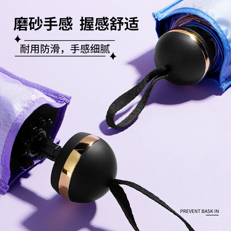 Sun Umbrella UV Protection Sunblock Double Sunshade Umbrella Both Rain and Shine Vinyl Umbrella Oasis Select