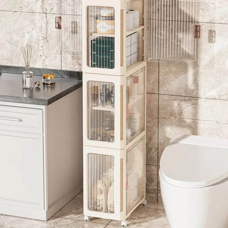 Multi-functional Household crevice storage rack crevice storage cabinet bathroom drawer seam locker bathroom shelf Oasis Select