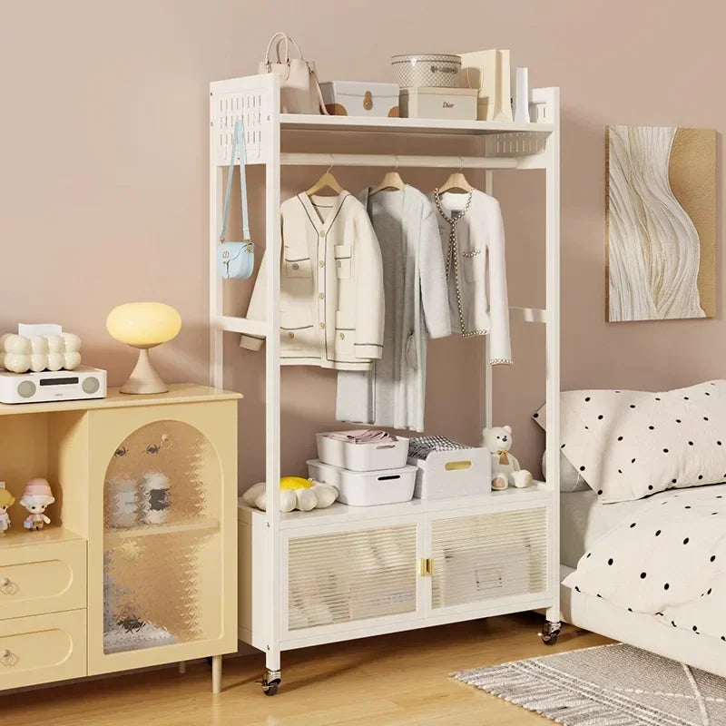 Multi-functional Hanging hanger Floor coat rack Household hanging clothes rack Simple storage rack Hanging clothes rod hanger Oasis Select