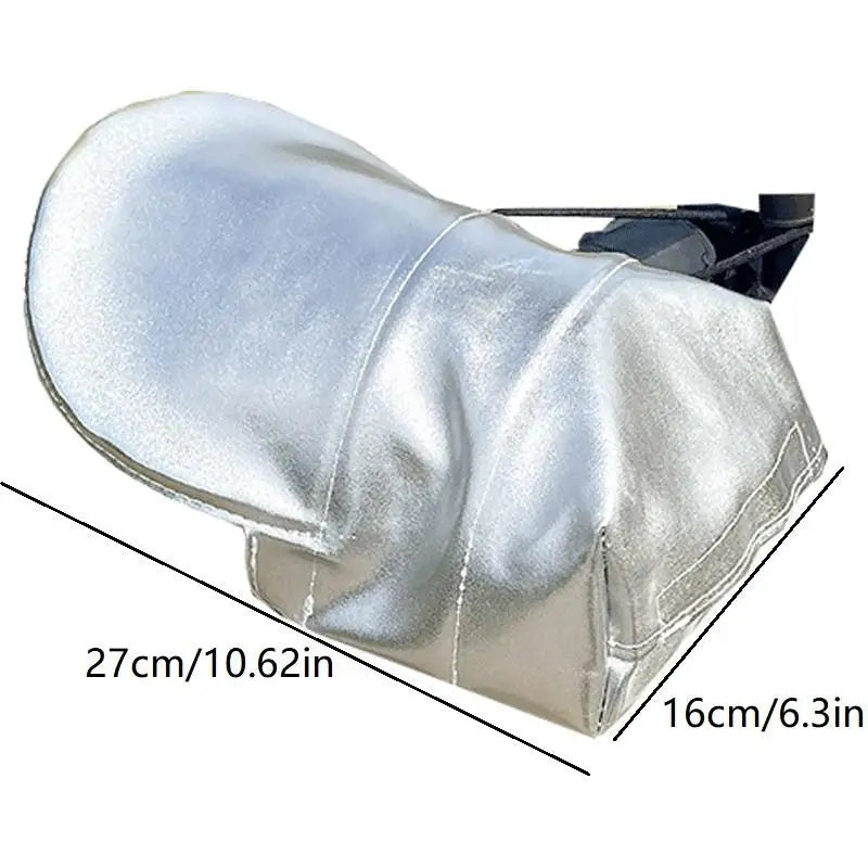 Silver Coated Leather Handlebar Gloves Sunproof Waterproof 3D Support For Scooter Bicycle Motorcycle Summer Riding Oasis Select