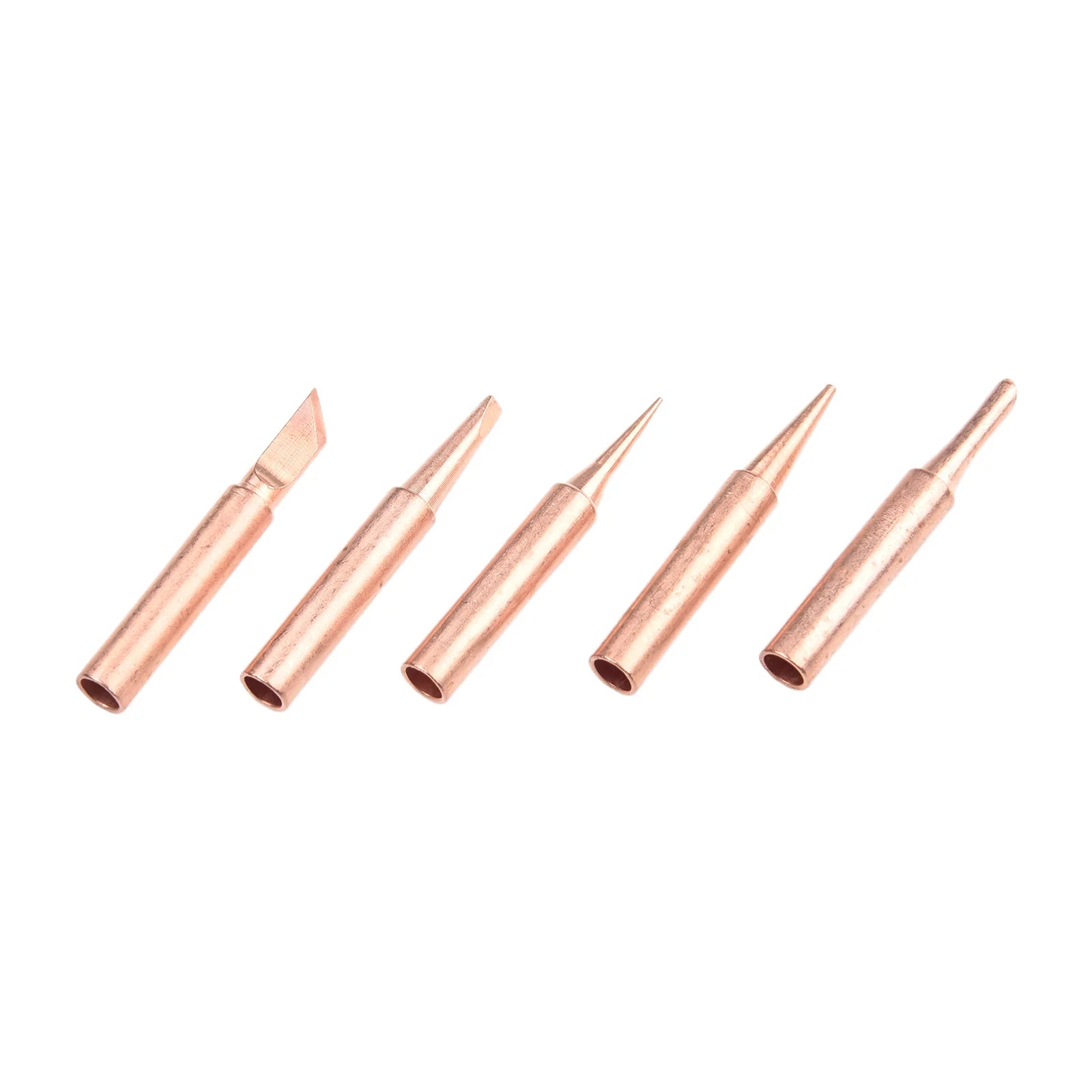 6pcs Copper 900M-T Soldering Iron Tip With Welding Sleeve Set Soldering Iron Head For Soldering Station DIY Soldering Tools Oasis Select