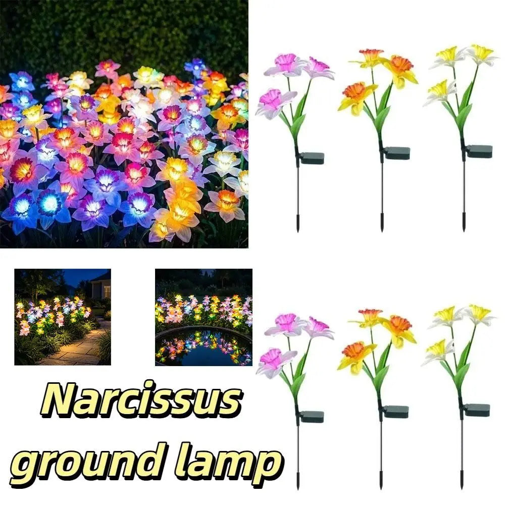 Solar Narcissus Flower Stake Lights – IP65 Waterproof Garden Solar Garden Stake Light Oasis Select