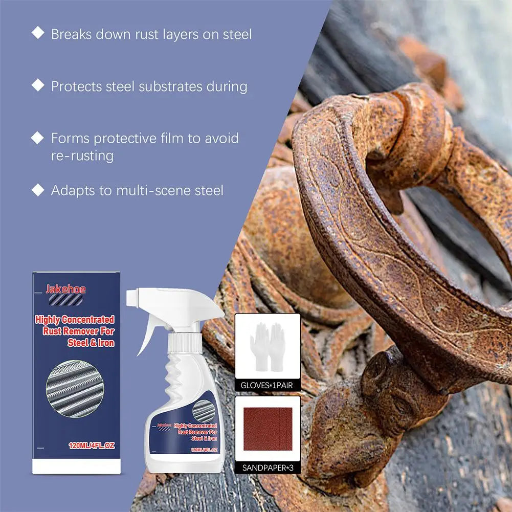 120ML Rust Remover For Stainless Steel Rust Remover Dissolver Fast Rust Removal Powerful Metal Rust Remover Car Maintenance Oasis Select