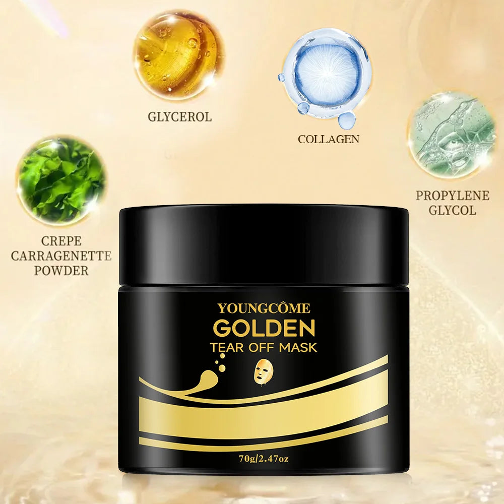 24K Gold Tear Off Mask Deep Cleansing Remove Blackheads Firming Skin Oil-Control Whitening Skin Care Moisturizing Masks Oasis Select