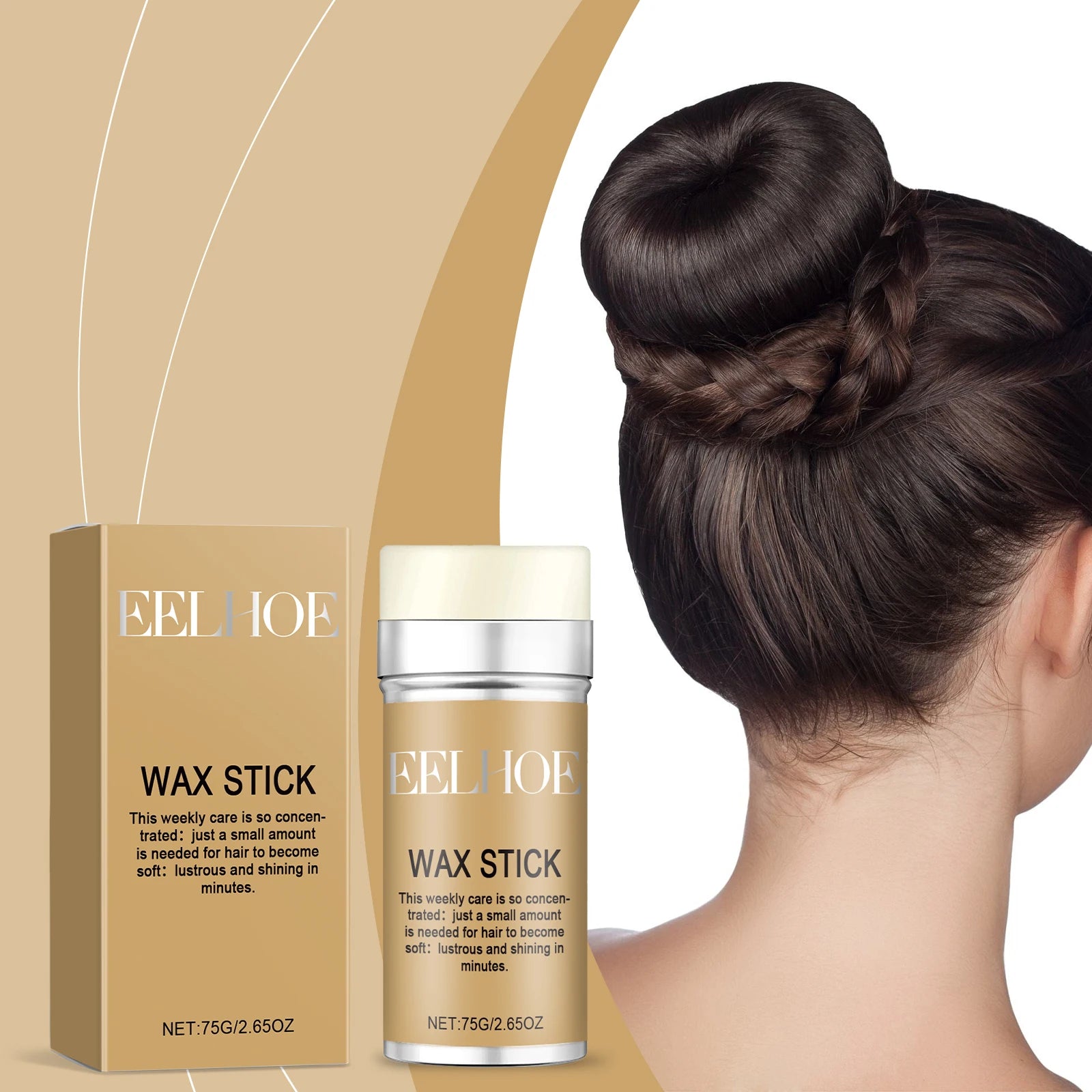 EELHOE Hair Wax Stick – Edge Control & Frizz Fix 75g