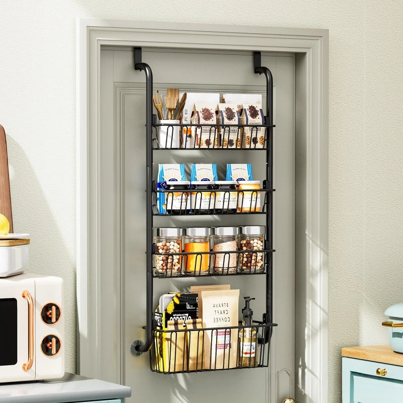 Hanging basket rack behind the door Household multi-layer non-punching storage basket Kitchen bathroom sundries basket Oasis Select