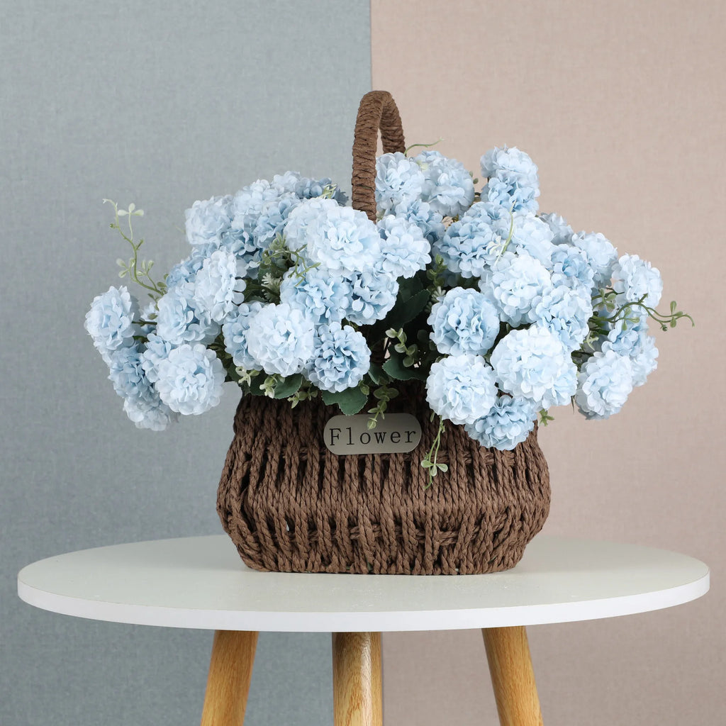 Silk Peony Hydrangea Artificial Flowers for Wedding Bouquet Home Decoration Fake Rose Plants Table Centerpiece Accessory Oasis Select