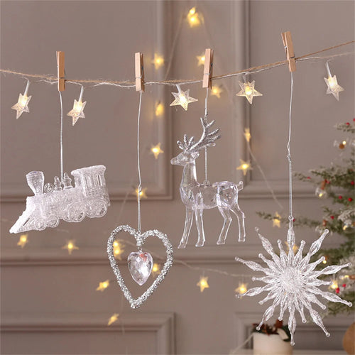 3D Crystal Snowflake Christmas Tree Hanging Ornaments Christmas Tree Ornament Oasis Select