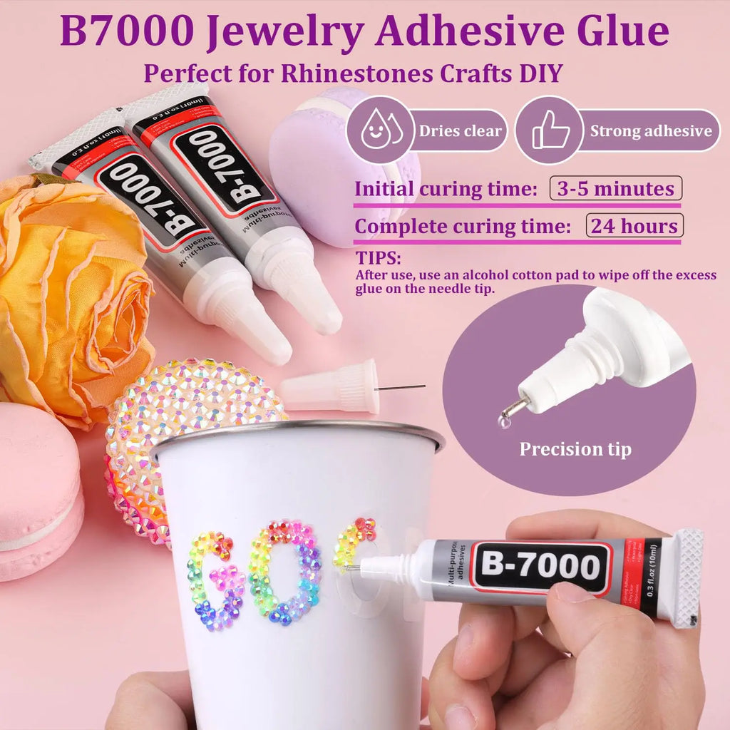 40-Grid Multicolor Flatback Rhinestone Nail Art Kit – 34,000 Gems