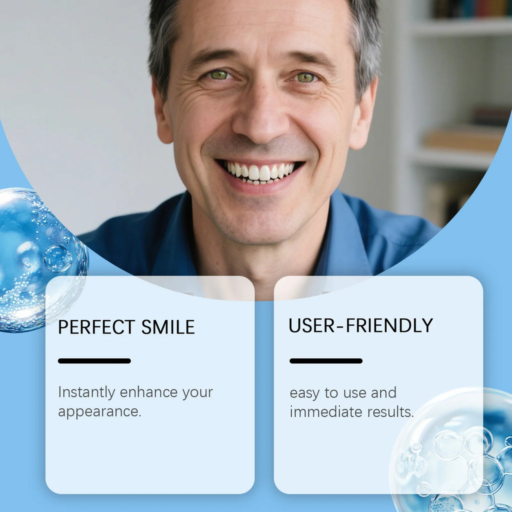 Silicone Denture Set for Upper Lower Teeth Soft Comfortable Bright White Moldable False Teeth Veneers Teeth Kit Fake Tooth Set Oasis Select