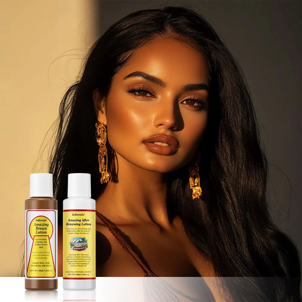Bronze Before and After Browning Lotion Long-Lasting Brown Lotion Tan Lotion Texture Tanning Booster Waterproof Coconut Makeup Oasis Select