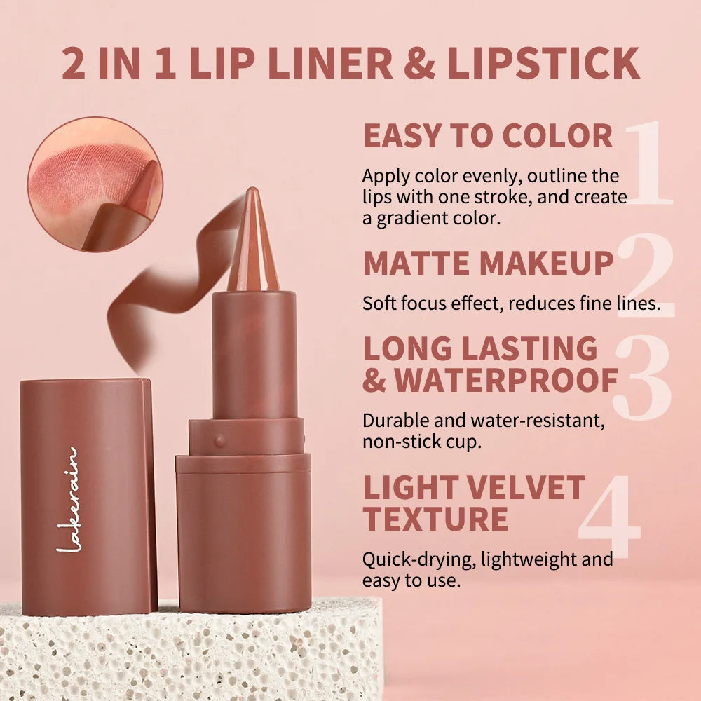 3D Lip Liner & Lip Gloss Set Moisturizing Hydrating Formula Define Lips for Multiple Occasions Usage Natural Finish Makeup Oasis Select