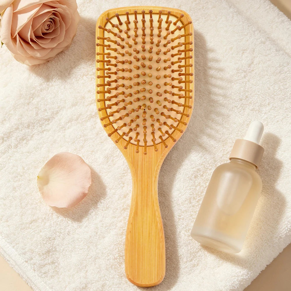 Bamboo Air Cushion Massage Hairbrush – Anti-Static Comb Bamboo Massage Hairbrush Oasis Select ZH480-7-Original