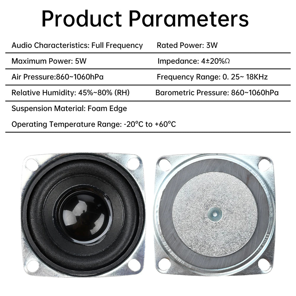 5W 4 Ohm Full Range Speaker Machine Bluetooth Audio External Magnetic Speaker Square 5W DIY Electronic Products Horn Oasis Select Default Title