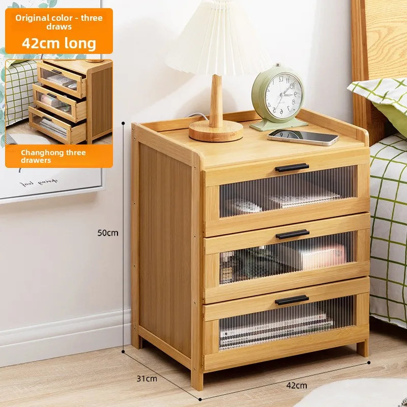 Bedroom bedside table drawer storage cabinet household living room snack locker storage box simple bedside locker Oasis Select Changhong primary-3