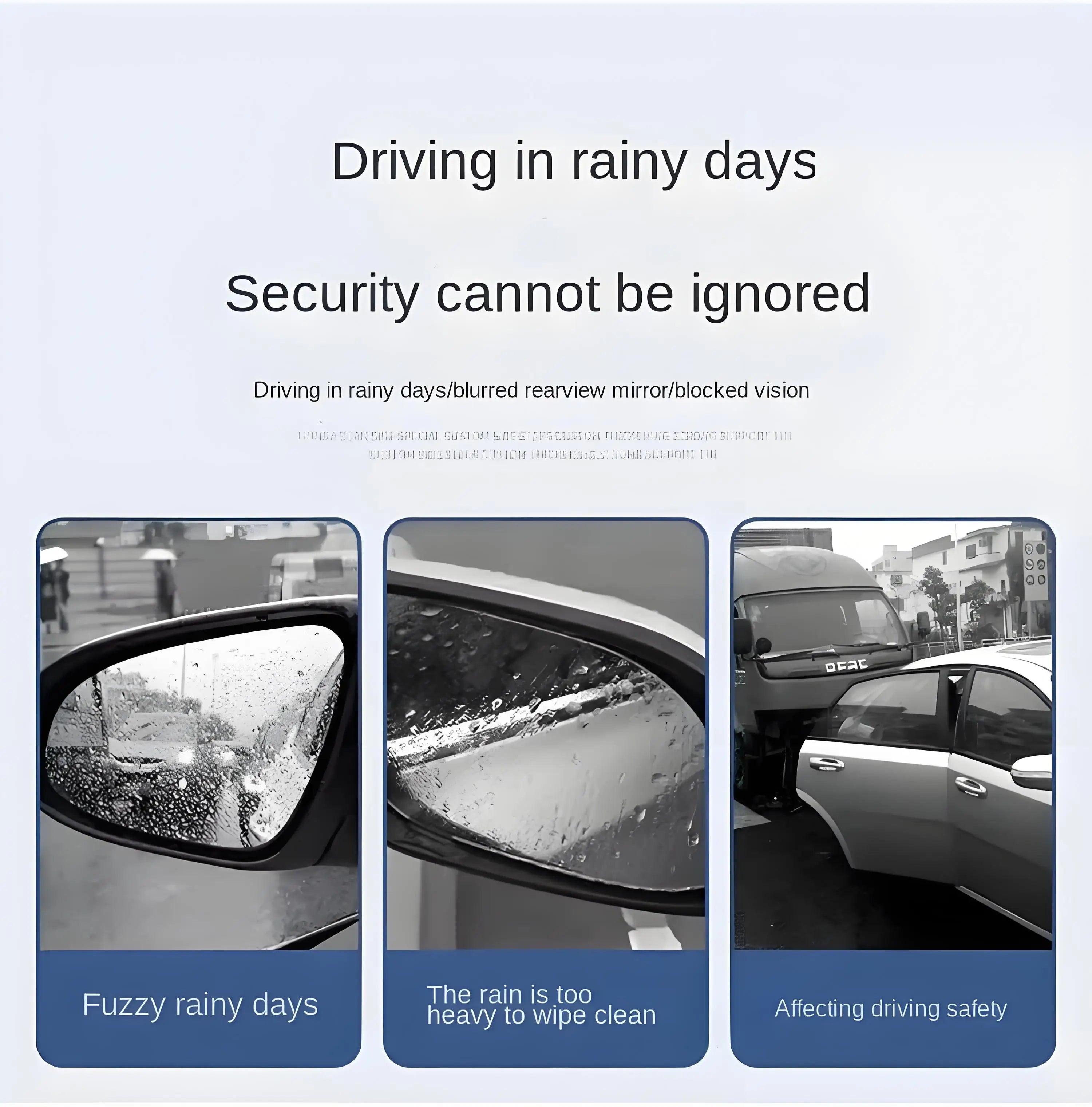 2PCS Carbon Fiber Rearview Mirror Rain Cover Visor Shade