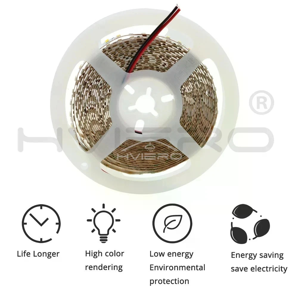5M SMD 5730 LED Strip Light | 600 LEDs Warm White 12V DC