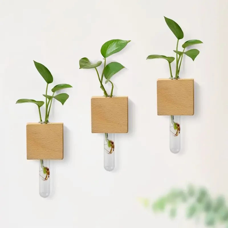Refrigerator Stickers Test Tube Vase Home Decor Hydroponic Vase Living Room Wall Decoration Magnetic Vase Oasis Select