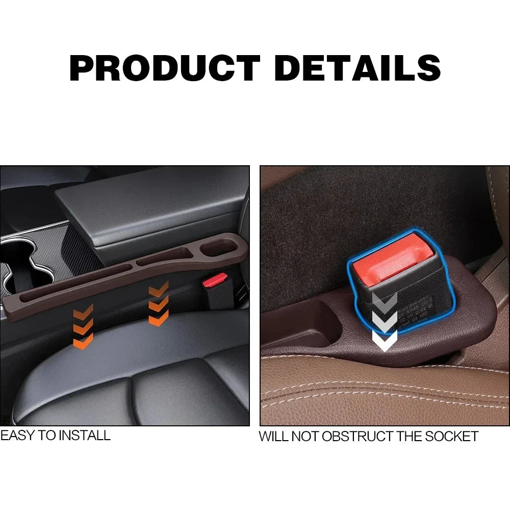 2PCS Car Seat Gap Filler Between Seats Crevice Interior Decoration Accessories For BMW AUDI VW Mercedes Benz Toyota Ford KIA ETC Oasis Select