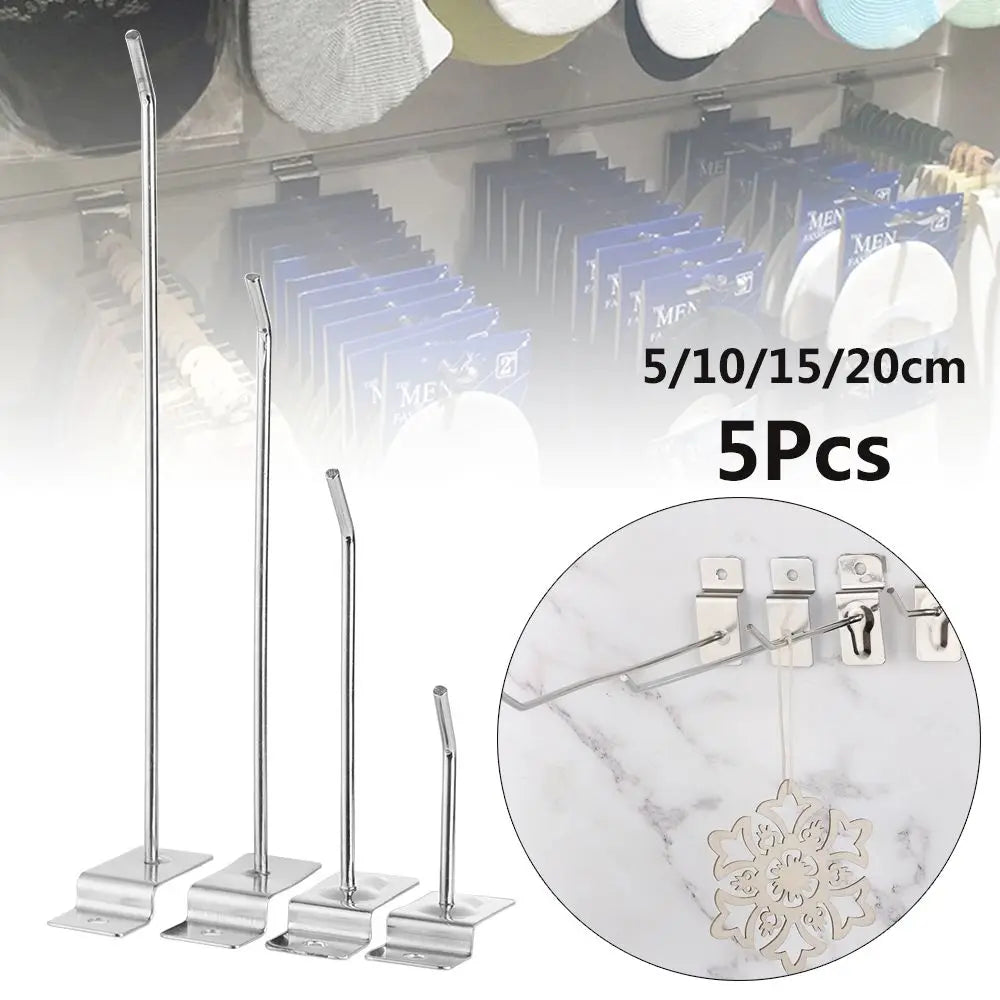 5Pcs Multi-function Storage Hanging Holder Display Hanger Single Pegboard Hook Retail Shop Goods Shelf Oasis Select