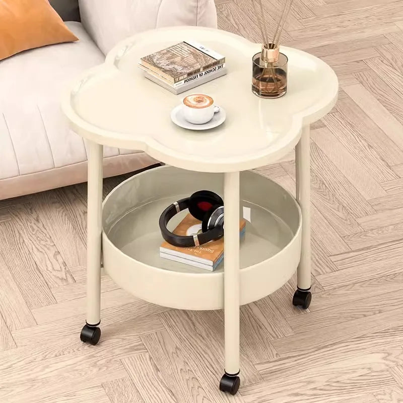 Multi-functional Side few Double sofa side cabinet Table mobile shelf Small coffee table sturdy and durable Oasis Select Milk coffee-sj-2