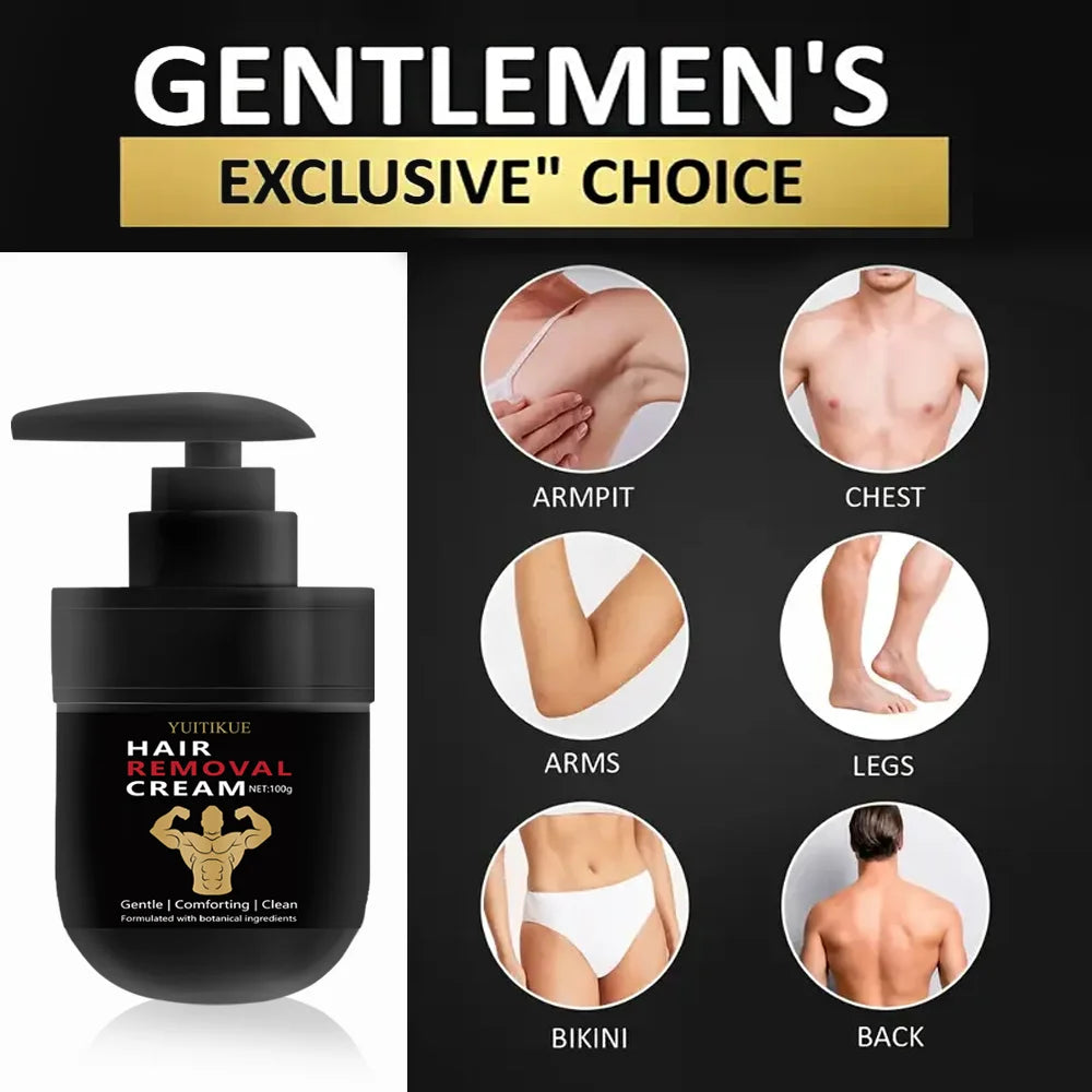 YUITIKUE Men's Hair Removal Cream 100g – Mild Full Body