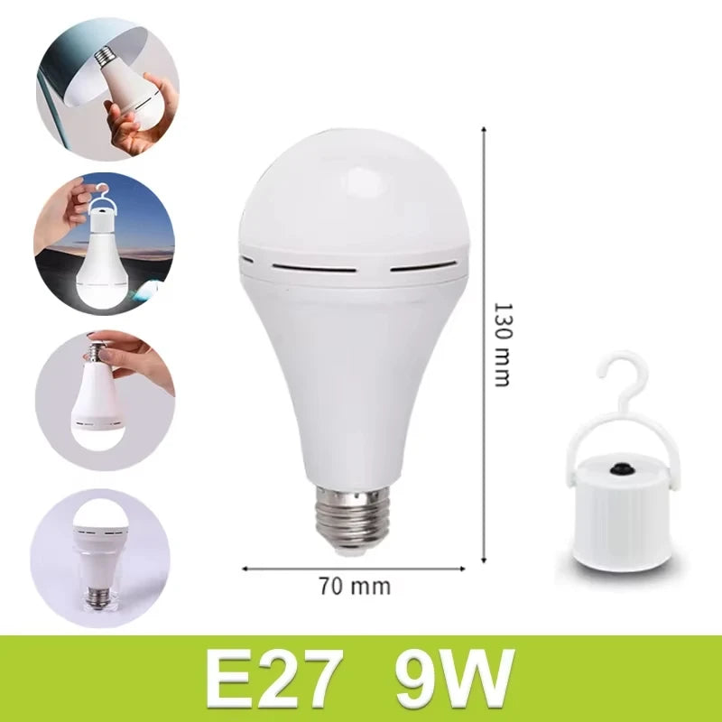 E27 Rechargeable LED Emergency Bulb 9W/15W | Portable Camp Light
