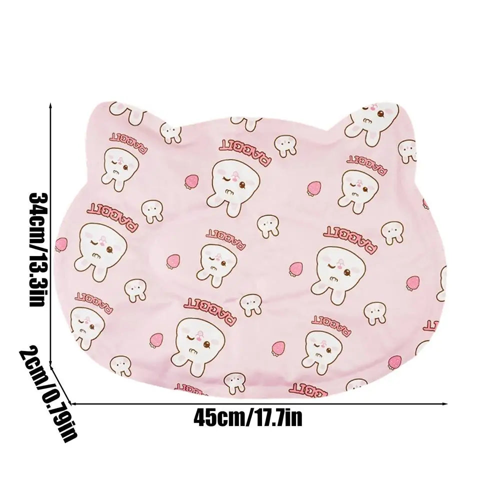 Pet Summer Cooling Mat – Cartoon Ice Silk Pad for Cats & Dogs