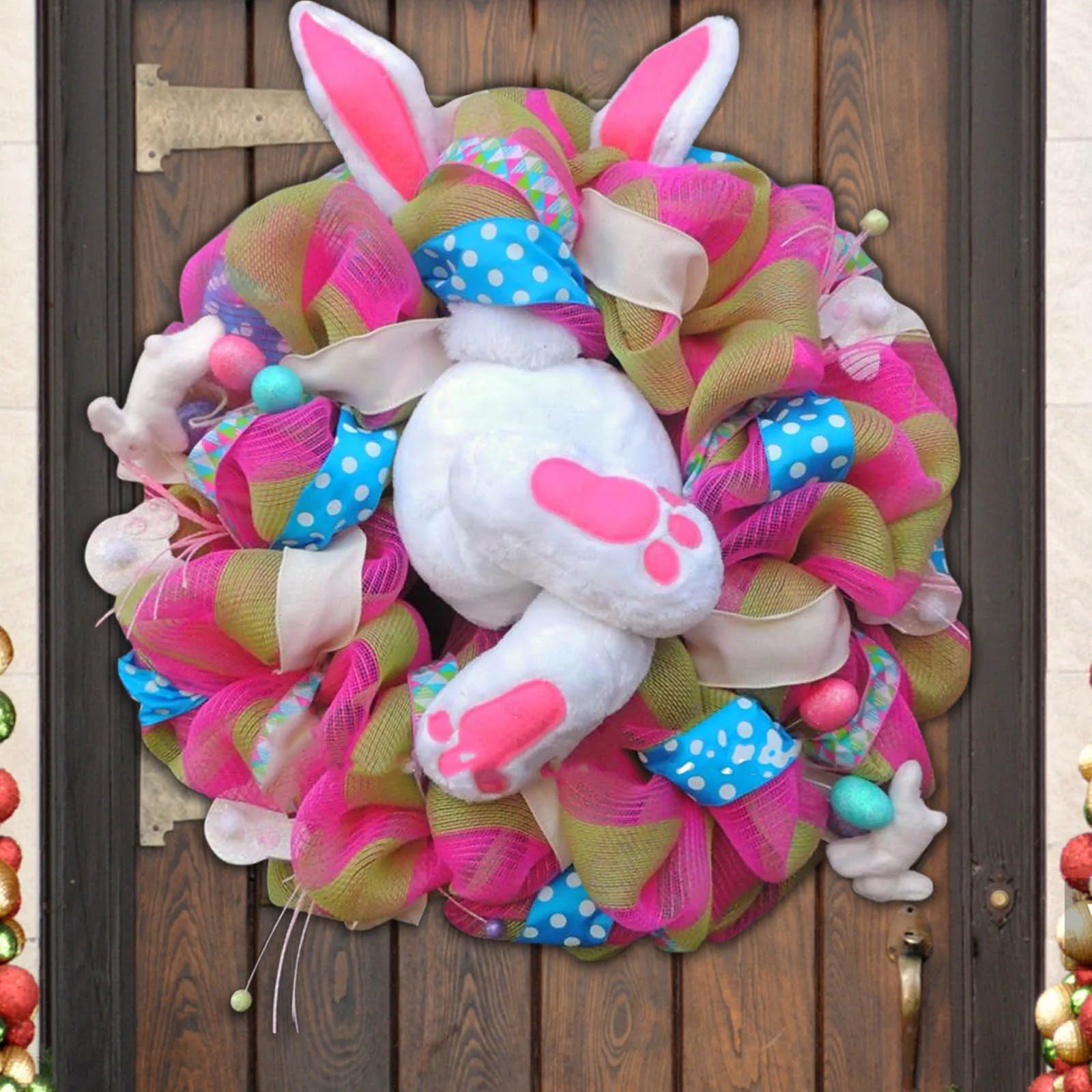 Easter Bunny Decorative Garlands Outdoor Patio Hanging Decorations Wall Holiday Themed Decorative Props Oasis Select Rabbit 05