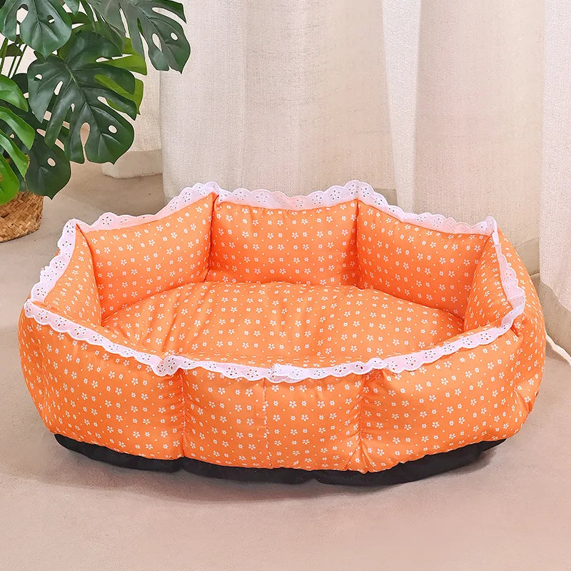 Lace sofa, pet dog bed, cool pad, kitten bed cushion, pet sofa bed Oasis Select orange S 49x38cm