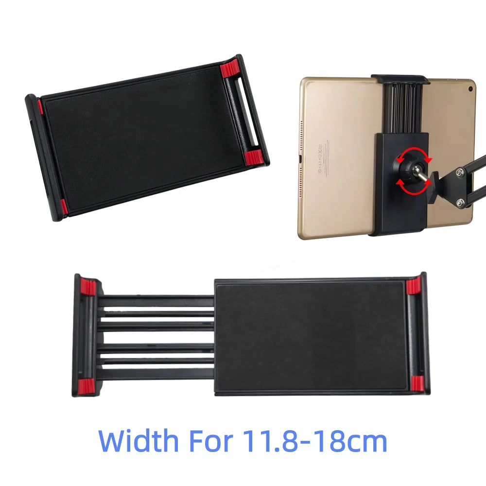 360° Long Arm Tablet Phone Stand – Universal 4–11 Inch Holder