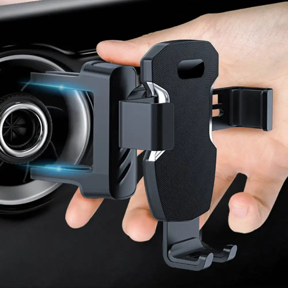 Universal Car Phone Mount – Round Air Vent, One-Hand Gravity Lock