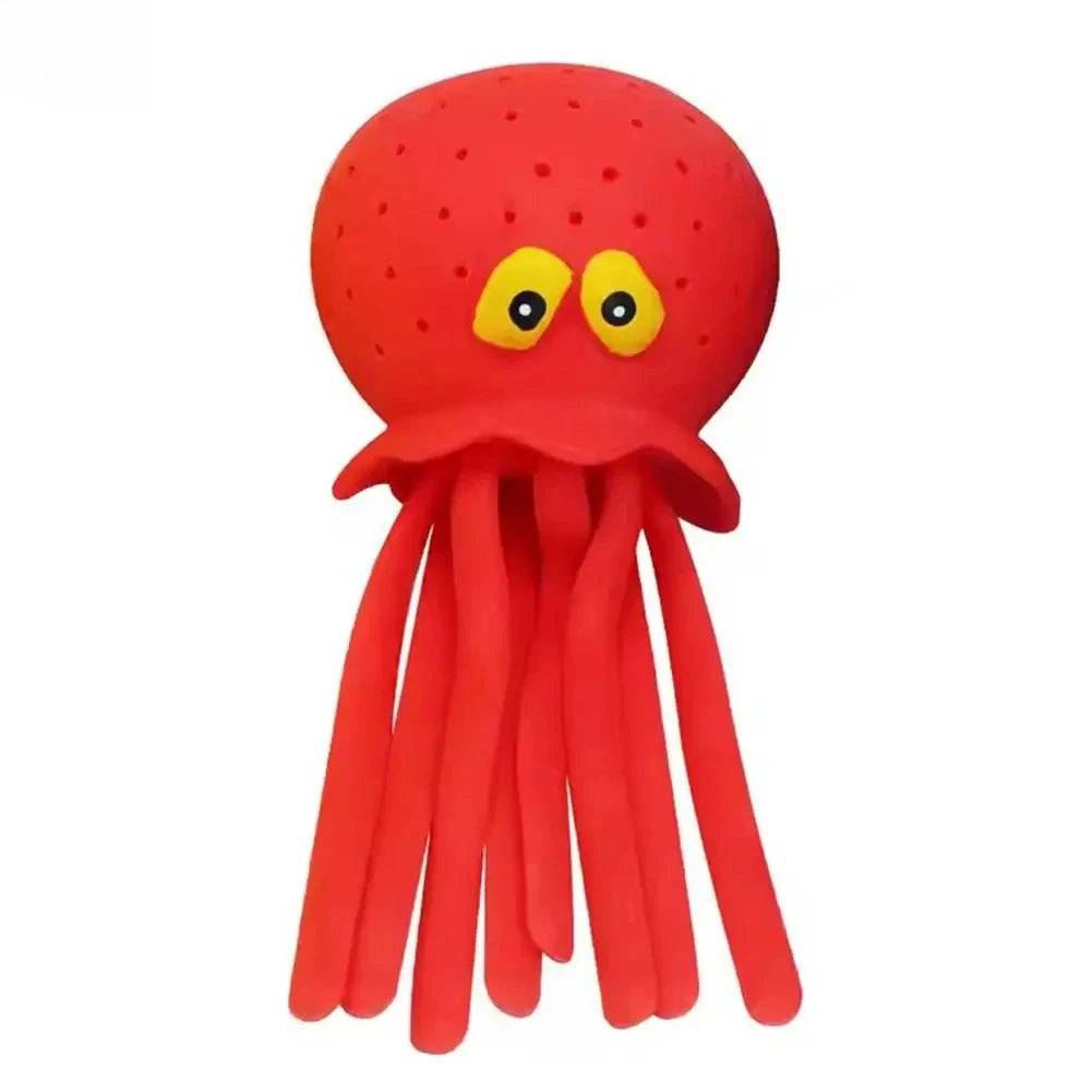 1pcs Baby Bath Toys Sponge Water Absorbing Octopus Squeezing Stress Relief Toys Summer Swimming Play Water Bath Toy for Children Oasis Select Red