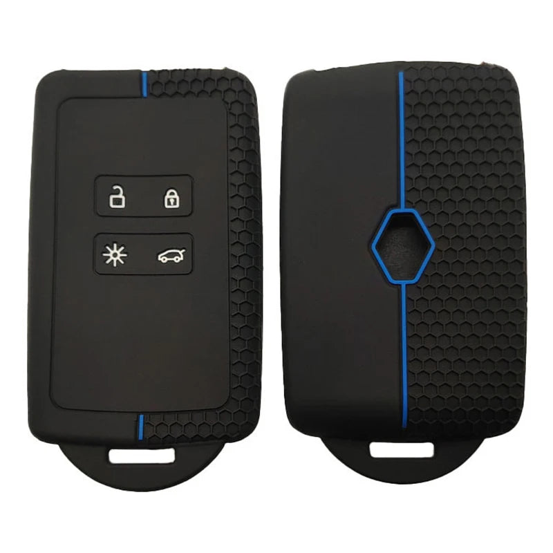 Smart Remote Control Cover, Silicone Car Key Case For Kadjar Koleos Captur Megane, Fits Dacia Duster Stepway Sandero perfectly Oasis Select Blue