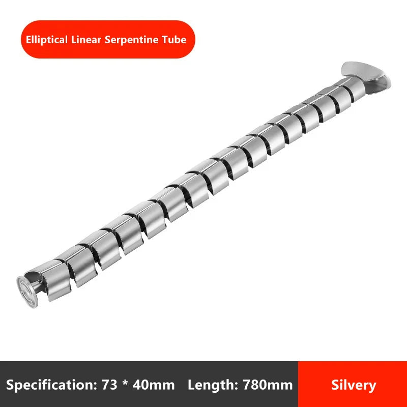78cm Wire Spine Cable Sleeve Workstation Snake Wire Organizer Under Desk Cable Wire Management Computer Cord Protective Tube Oasis Select A9