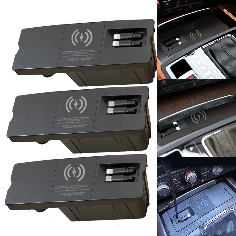 Built-in Fuse Wireless Car Charger Multi-protocol Fast Charging Built-in Fuse Protection Daily Commuting For A6 A7 2012-2018 Oasis Select