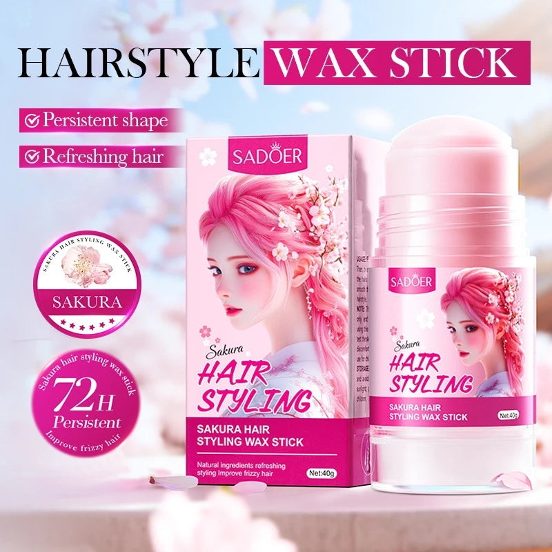SADOER Cherry Blossom Hair Wax Stick 40g | Frizz Control Hair Wax Stick Oasis Select Default Title