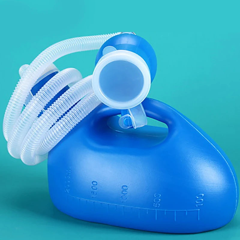 Toilet Supply For Outdoor 2000ml Plastic Male Bed Potty Pee Bottle Collector With 160cm Tube Portable Pee Urine Bottle Oasis Select onesize