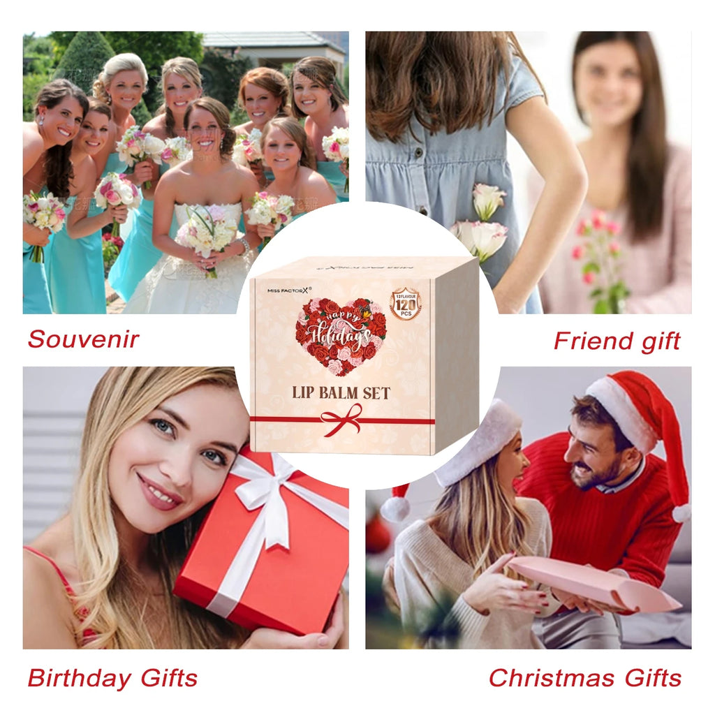 120pcs holiday gift box lipstick set moisturizing moisturizing and shiny Valentine's Day gift, luxury gift for women, and gift f Oasis Select