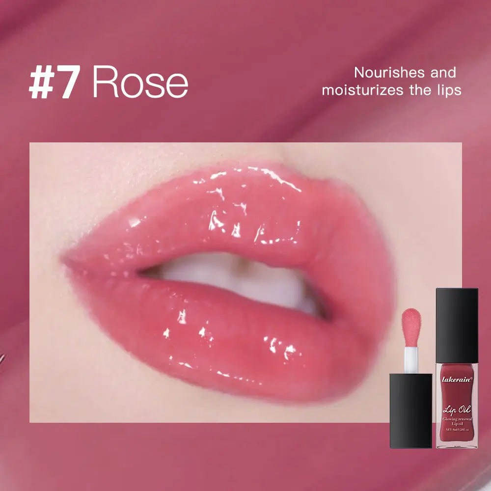 Glow Reviver Lip Oil Nourishing Tinted Lip Oil Moisturizing Honey Lip Gross Mirror Hydrating Lips Care Makeup Cosmetics Oasis Select 7 Rose