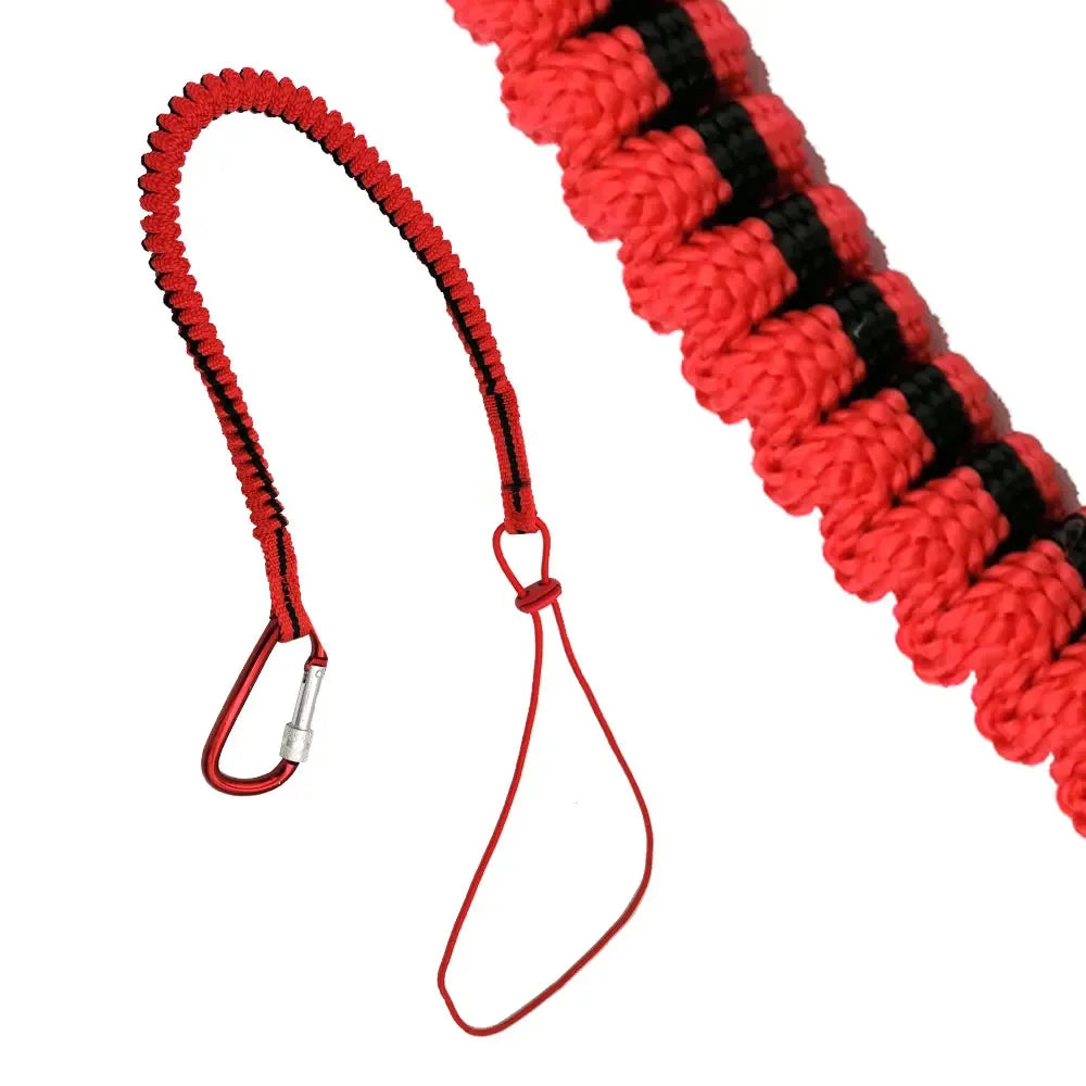 Safety Bungee Tether Tool Lanyard With Carabiner Hook 8kg Capacity For Climbing Working Oasis Select 1 Piece