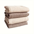 Mixed 4-Pack Modern Waffle Weave Dish Cloths Set - 100% Cotton, Hand Wash Only, Square Kitchen Towels with Hanging Loop Oasis Select 4PCS