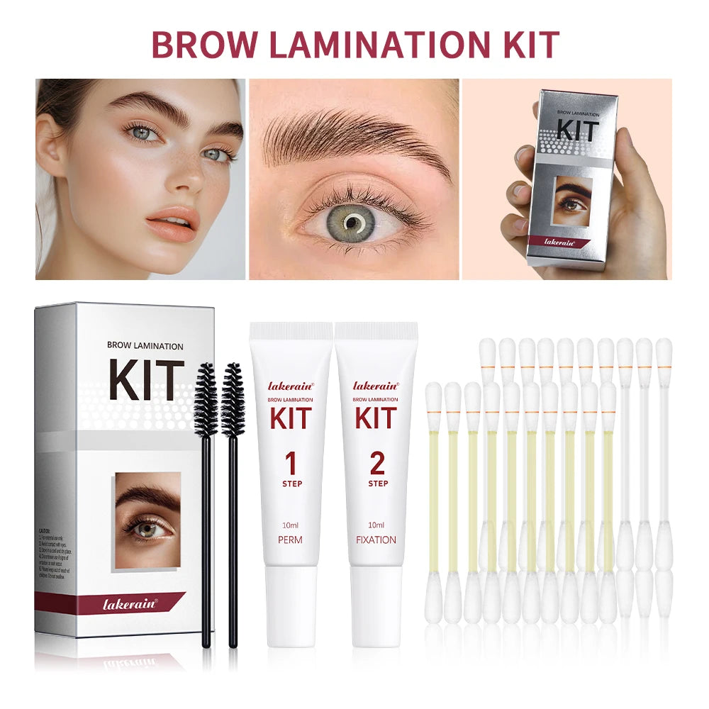 Brow Lamination Kit Semi-Permanent Full Thick Lamination Brows Lifting Perming Eyebrows Makeup Tools Salon & Home Easy Use Oasis Select SET