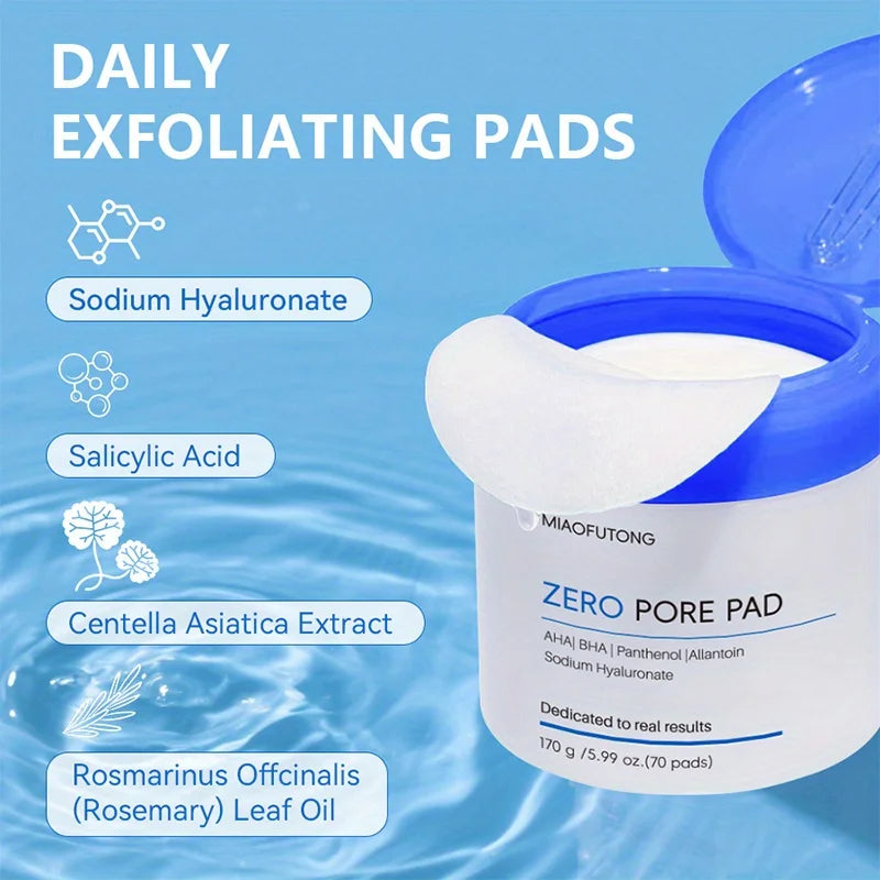 70PCS hyaluronic acid cleansing and makeup remover pads, cotton pad makeupremover pads, gently clean and remove makeupmoisturize Oasis Select