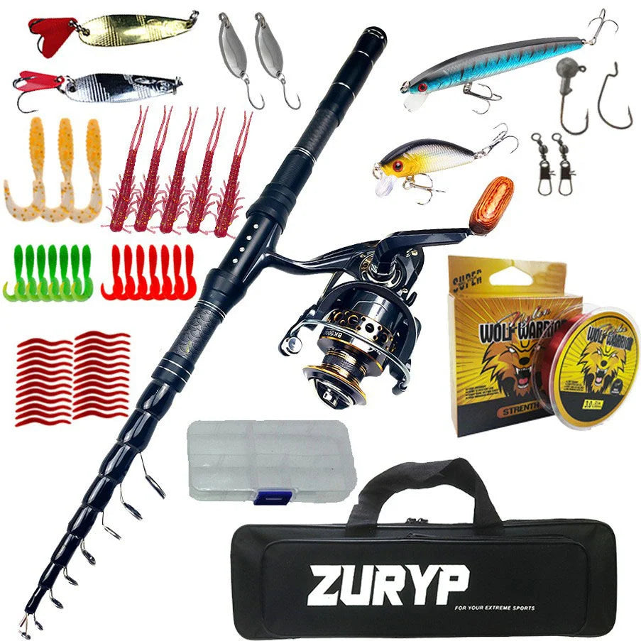 Ultra short circuit fishing rod set, long-range throwing fishing reel, fishing rod bag combination, carbon fiber telescopic sea Oasis Select B Set 2.4 m