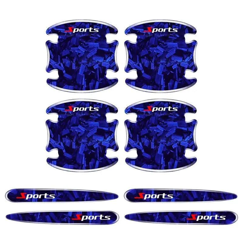8PCS Car Door Handle Anti- Sticker Carbon Fibre Car Door Bowl Handle Protector Paint Protection Decorative Cover Oasis Select