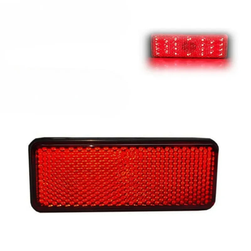 Motorcycle Reflective Plate Scooter Quad Rectangle Reflective Plate Warning Reflector for Universal Yamaha Pit Dirt Bike Oasis Select